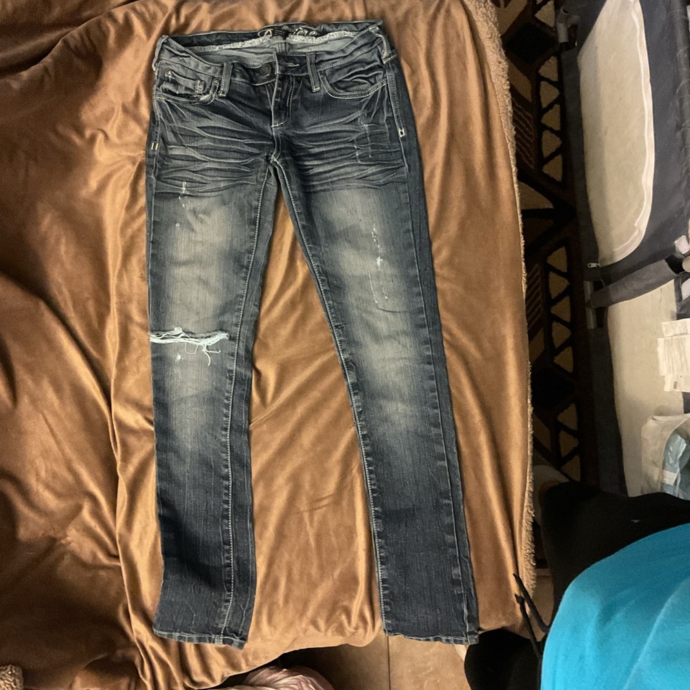 Premier Women's Faded Black Skinny Jeans